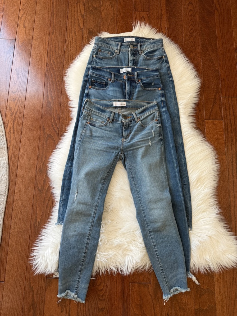 LOFT (3) High waisted Ankle Skinny Jeans